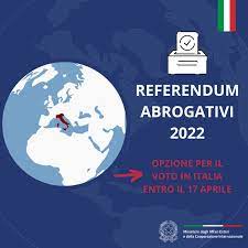 REFERENDUM ABROGATIVI DEL GIUGNO 2022