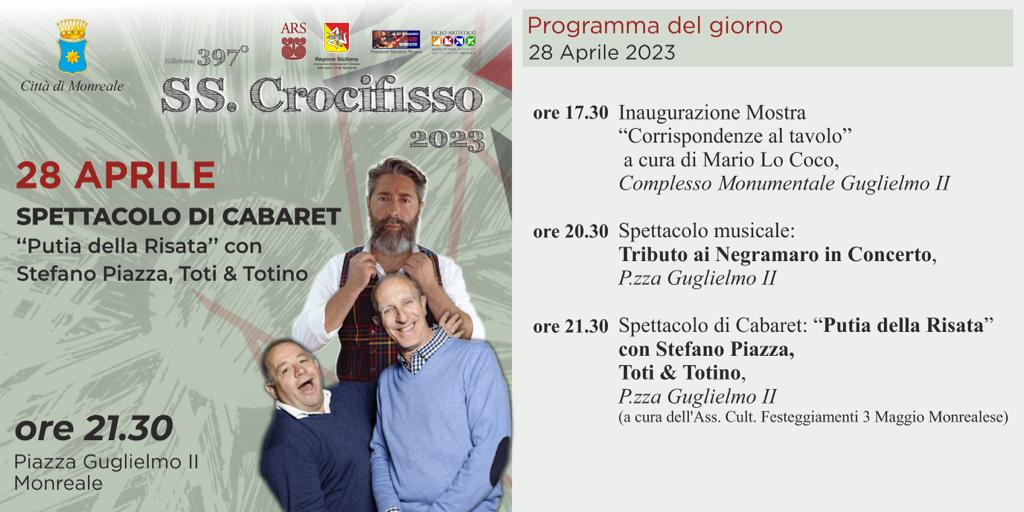 Festa Santissimo Crocifisso: Programma del 28 Aprile 2023